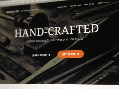 Hey look, I took a photo of some work button dark droid serif open sans orange type typography