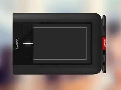 Wacom bamboo black pentouch plastic tablet wacom