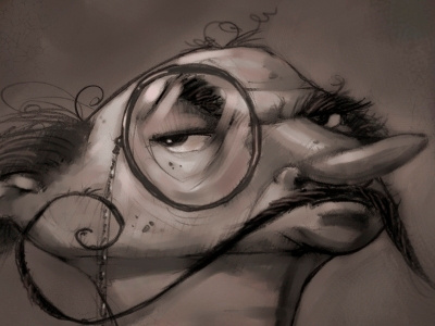 Mr. Sneer characters childrens books doodles painter pencil sketchbook sketches studies