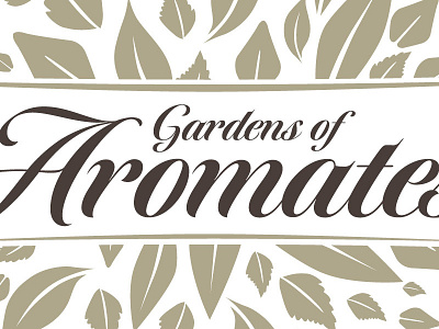 Gardens of Aromates corporate design event venue identity logo stationery website