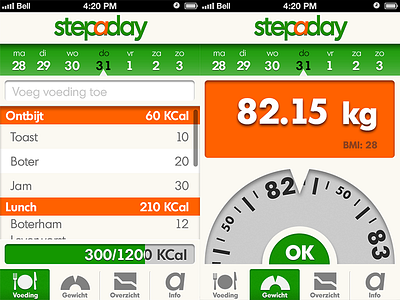 Step A Day calorie tracker diet weight loss