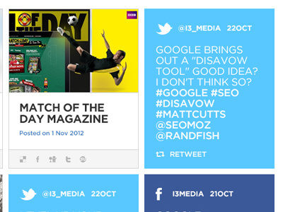 Articles Grid Landing Page articles facebook feeds grid grid layout news press release social media twitter updates