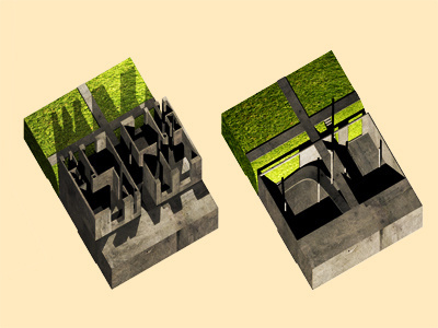 Changes building openings plan rhino school of architecture section sketch texture