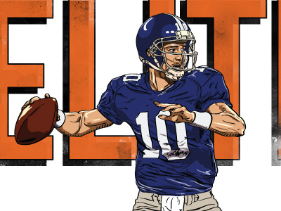 Eli Manning ELITE Shirt Design america athlete champion color concept drawing eli manning football game giants helmet illustration mvp new york nyc player pro progress quarterback shirt design shot sports sunday