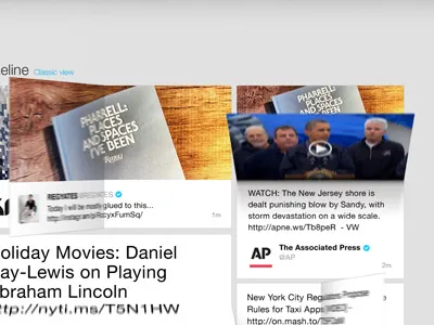 Twitter Windows 8 official app pitch work app feed flip list metro microsoft surface transition twitter ui ux windows windows 8