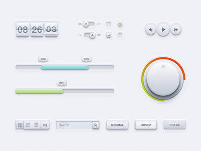 Ui Kit audio buttons check controls elements kit knob pakistan radio switch ui user interface