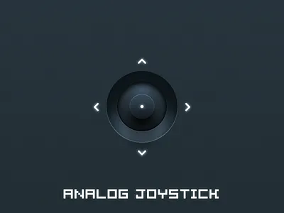 Analog Joystick 2x analog arrow blue joystick led modern rotate