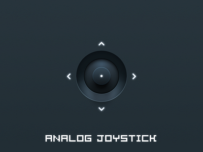 Analog Joystick 2x analog arrow blue joystick led modern rotate