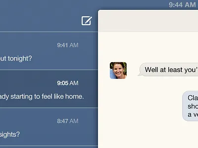 iMessage concept chat concept imessage interface ios message ui