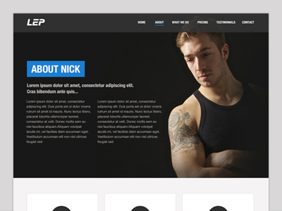 Wordpress Website clean fitness gym minimal ui ux website wordpress
