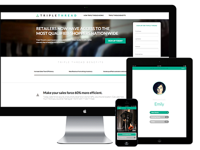 TripleThread app desktop ios ios app design ipad ipad design iphone iphone design landing page mobile web web app website