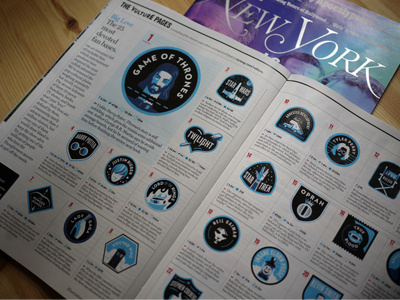Vulture Badges / New York Magazine