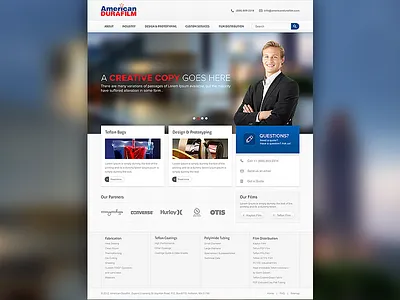website design blue creative design homepage red subpage template theme web website wordpress