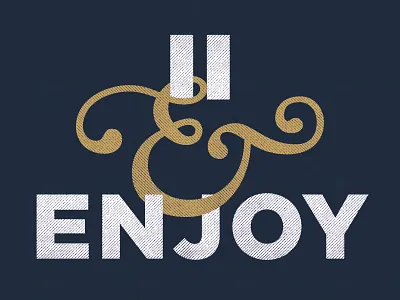 A Friendly Reminder ampersand blue futura gold hoefler screen print white