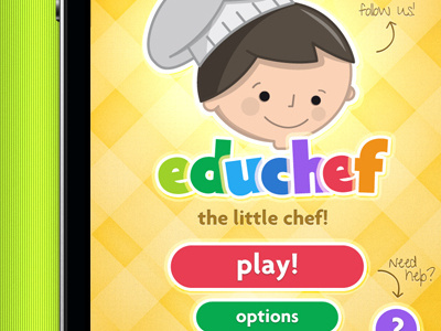 educhef! chef iphone orange retina ui