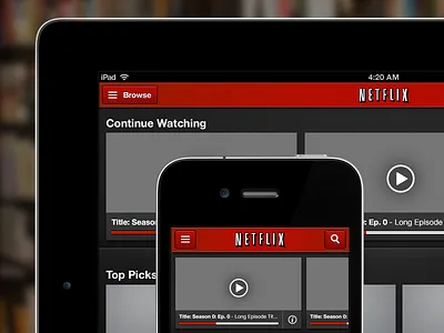 Netflix GUI buttons gui movies nav netflix