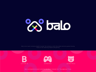 Balo - Logo-Design app icon bear branding combination logomark community creative logotype creators design e sports game gamepad gamers geometric logo letter b logo live stream logo designer minimal logo saas streamer platform startup companies vector icon mark symbol