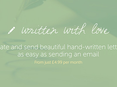 Written with love font typography web web design website