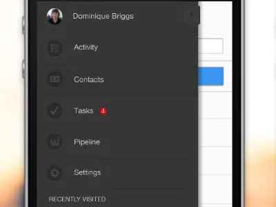 Mobile Screen Comp app iphone menu mobile photo profile ui user interface web