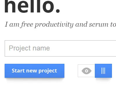 Scrummaster start project window button clean landing minimalist project shadow ui ux web