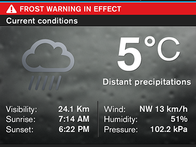 Weather section app bb10 weather