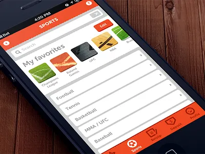 Sports - Sportsbook Mobile bet betting design interactive interface ios iphone mobile sports sportsbook touch ui ux