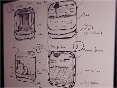 Sketches for iOS beach icon ios island rest scratch sea sketch sun water waterfall