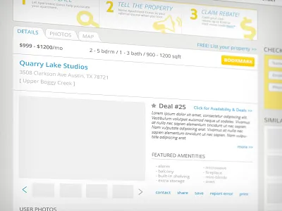Apartment Property Page ui ui design user user interface design web web design webdesign