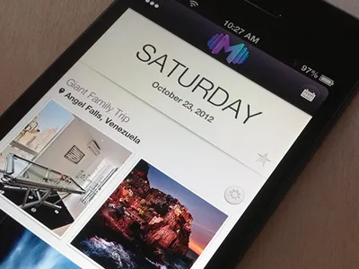 iPhone - Day View Interface app apple ios iphone mobile retina ui ux