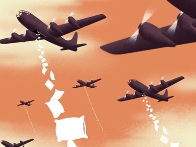 Pillow Fight 6ths art bible design future graphic heroes illustration magnetic fields merritt poster propaganda stephin the wwii