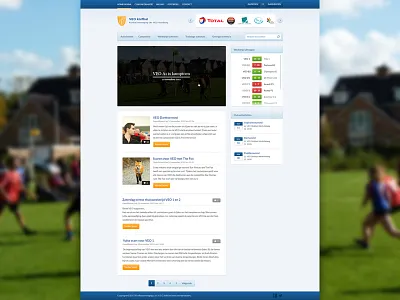 Sports club website activities blog carousel club korfball schedule scoreboard sponsors sponsorships sports ui user interface webdesign website