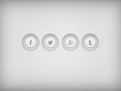 Social buttons buttons facebook glare googleplus grey ios iphone share tumblr twitter ui white
