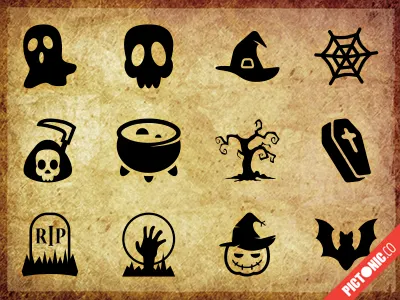 Pictonic - Font Icons: Halloween dingbat flat font icon icon set interface monochrome picto pictonic svg ui ux
