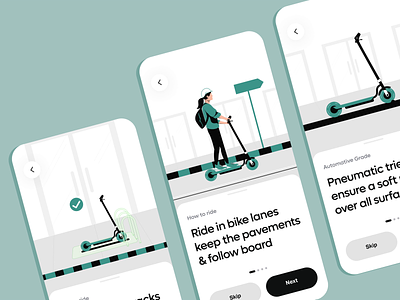 Eco - Electric Scooters Onboarding Experience animation app design automotive bike share booking booking taxi driver service gps map mobile app rent rental app rental company reservation ride app ride booking ride share ride sharing app route travel
