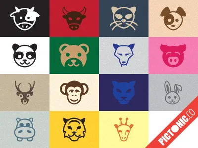 Pictonic - Font Icons: Animals animal dingbat flat font icon icon set interface monochrome picto pictonic svg ui ux
