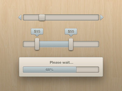 Soft Beige Sliders and Preloader @2x beige freebie preloaded psd retina slider soft