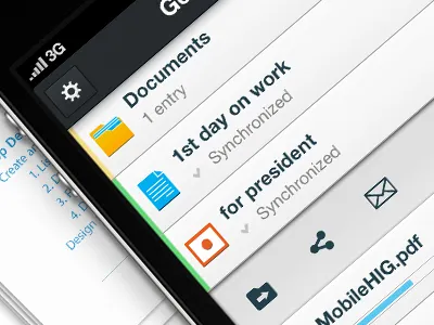 GoDocs blue clear docs drive godocs google gray icons ios pic redesign ui ux