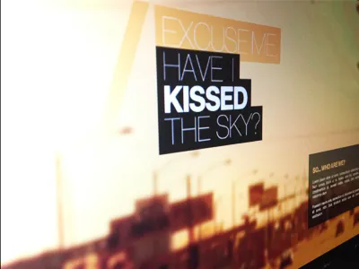 Kiss the sky. agency clean home page minimal redesign webdesign website