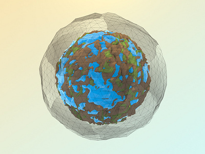 The World 3d c4d cinema 4d digital low poly ocean render world