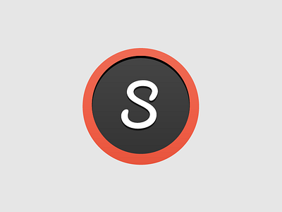 Storied Button black button gray orange red rust social social media ui