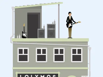 Guitar guy city game gamedev guitar house location