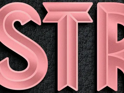 Strength design illustrator lettering photoshop typography