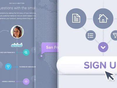 Activity Feed Landing Page activity analytics color icons landing timeline web