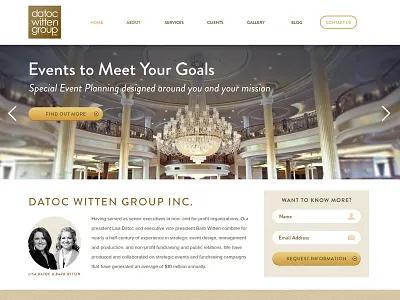 Events and Goals brandon grotesque button clean drop down events proxima nova slider typography web web design webdesign website