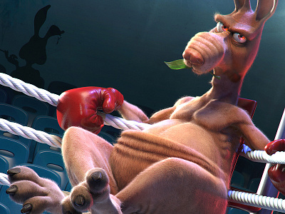 Boxing Kangaroo 3d alves animal artist boxing cartoon character da illustration jose josé kangaroo mascot modeling silva