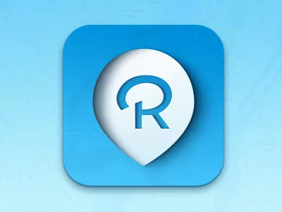 iOS App Icon app clean flip icon ios location map simple unique