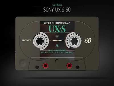 Cassette Tape PSD Freebie audio cassette cassette tape freebie icon illustration mixtape psd tape