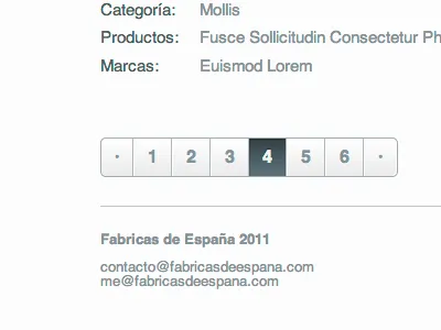 Páginas de España clear list minimalist navigator paginator space ui web webpage white