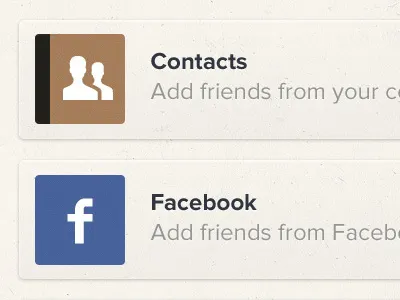 Finding friends screen entypo iphone mobile proxima nova ui ux