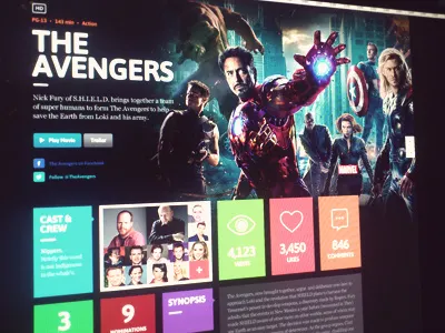 Fx Network Movie Detail button clean colors design fx layout minimalist movie user interface web web design